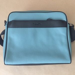 Coach Leather Color Block Charles Camera Bag